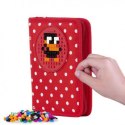 Piórnik szkolny na suwak, pixie crew, kropki, czerwony panel