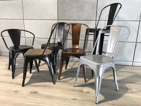 Krzesło metalowe loft CORSICA LIGHT GREY Krzesło metalowe loft CORSICA LIGHT GREY