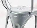 Krzesło metalowe loft CORSICA LIGHT GREY