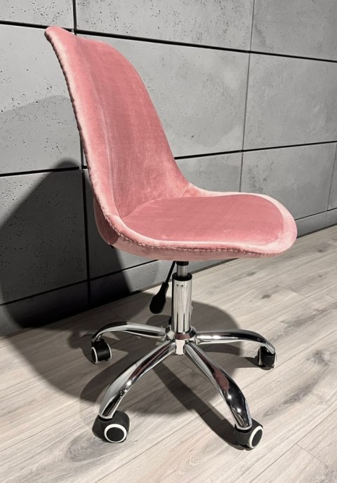Krzesło obrotowe MONZA OFFICE Pink Velvet Krzesło obrotowe MONZA OFFICE Pink Velvet