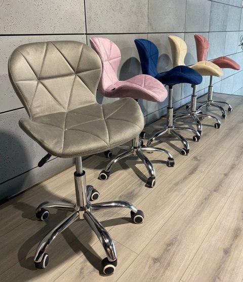 Krzesło obrotowe VASTO OFFICE VELVET GREY Krzesło obrotowe VASTO OFFICE VELVET GREY