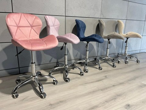 Krzesło obrotowe VASTO OFFICE VELVET PINK Krzesło obrotowe VASTO OFFICE VELVET PINK