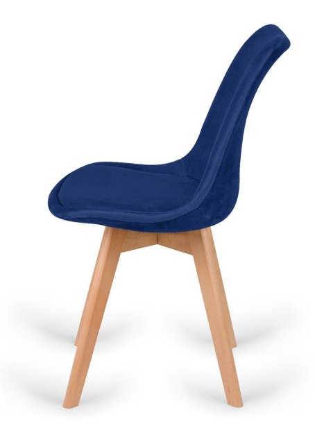 Krzesło skandynawskie MONZA GRANDE BLUE VELVET Krzesło skandynawskie MONZA GRANDE BLUE VELVET