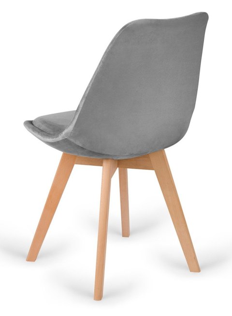 Krzesło skandynawskie MONZA GRANDE GREY VELVET Krzesło skandynawskie MONZA GRANDE GREY VELVET