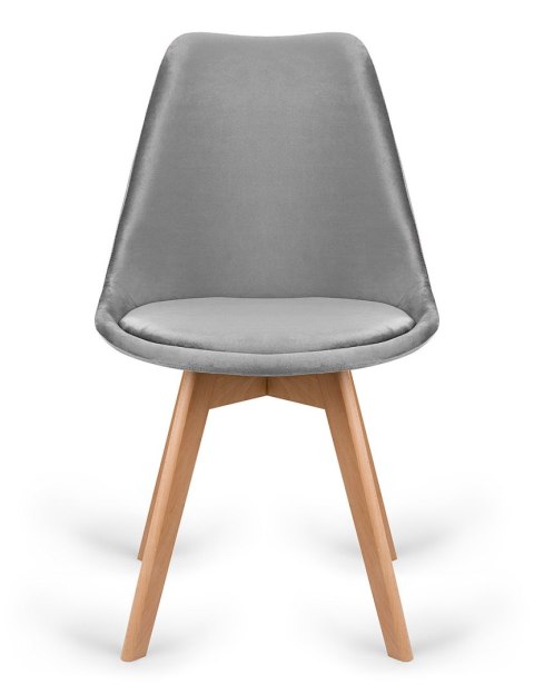 Krzesło skandynawskie MONZA GRANDE GREY VELVET Krzesło skandynawskie MONZA GRANDE GREY VELVET