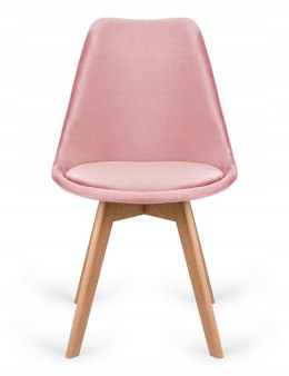 Krzesło skandynawskie MONZA GRANDE PINK VELVET