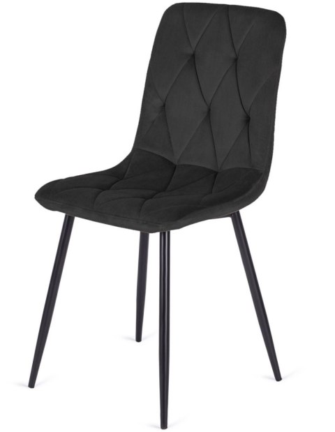 Krzesło tapicerowane BORGO VELVET BLACK Krzesło tapicerowane BORGO VELVET BLACK