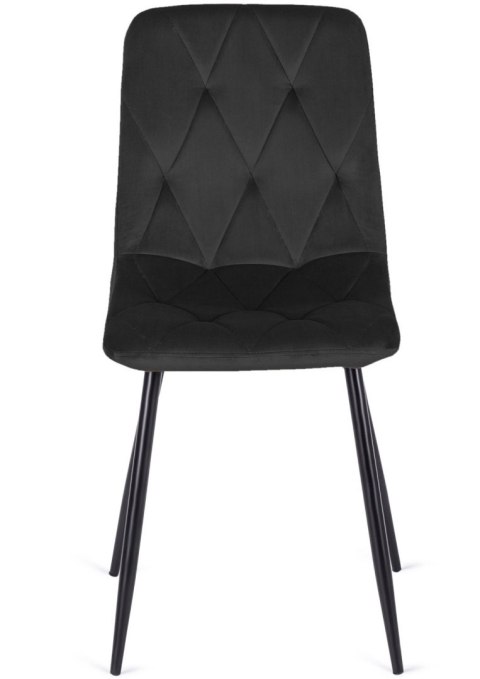 Krzesło tapicerowane BORGO VELVET BLACK Krzesło tapicerowane BORGO VELVET BLACK