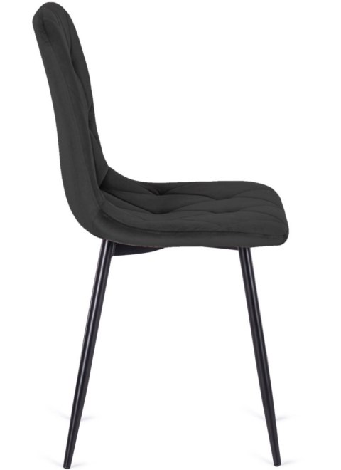 Krzesło tapicerowane BORGO VELVET BLACK Krzesło tapicerowane BORGO VELVET BLACK