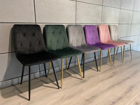 Krzesło tapicerowane BORGO VELVET BLACK Krzesło tapicerowane BORGO VELVET BLACK