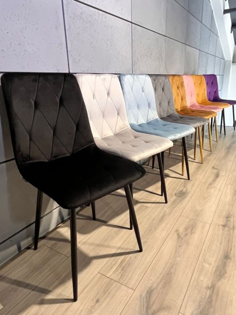 Krzesło tapicerowane BORGO VELVET BLACK Krzesło tapicerowane BORGO VELVET BLACK