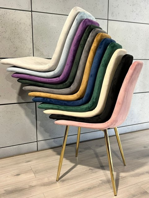 Krzesło tapicerowane BORGO VELVET BLACK Krzesło tapicerowane BORGO VELVET BLACK
