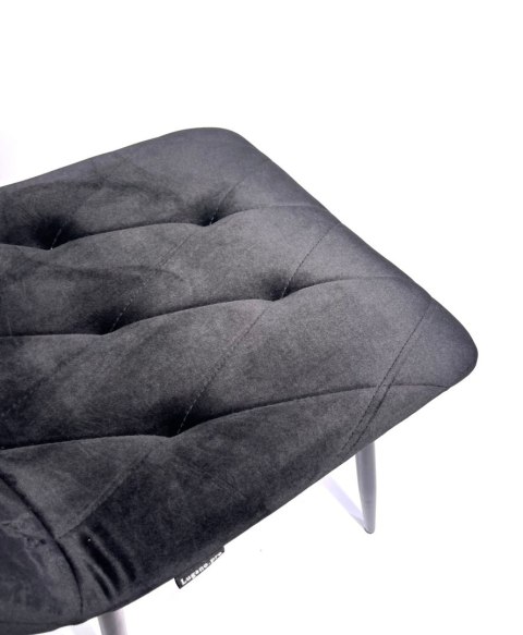 Krzesło tapicerowane BORGO VELVET BLACK Krzesło tapicerowane BORGO VELVET BLACK