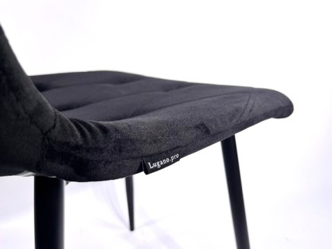 Krzesło tapicerowane BORGO VELVET BLACK Krzesło tapicerowane BORGO VELVET BLACK