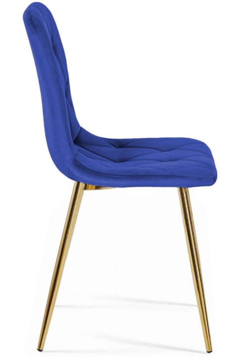 Krzesło tapicerowane BORGO VELVET BLUE GOLD Krzesło tapicerowane BORGO VELVET BLUE GOLD