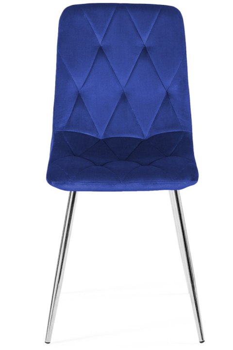 Krzesło tapicerowane BORGO VELVET BLUE SILVER Krzesło tapicerowane BORGO VELVET BLUE SILVER