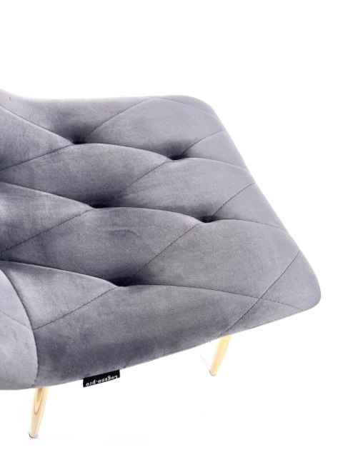 Krzesło tapicerowane BORGO VELVET DARK GREY GOLD Krzesło tapicerowane BORGO VELVET DARK GREY GOLD