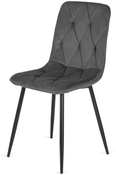 Krzesło tapicerowane BORGO VELVET DARK GREY Krzesło tapicerowane BORGO VELVET DARK GREY