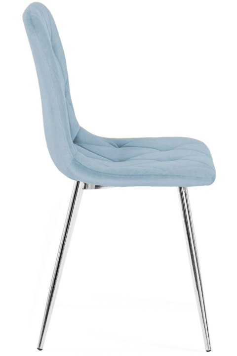Krzesło tapicerowane BORGO VELVET LIGHT BLUE SILVER Krzesło tapicerowane BORGO VELVET LIGHT BLUE SILVER