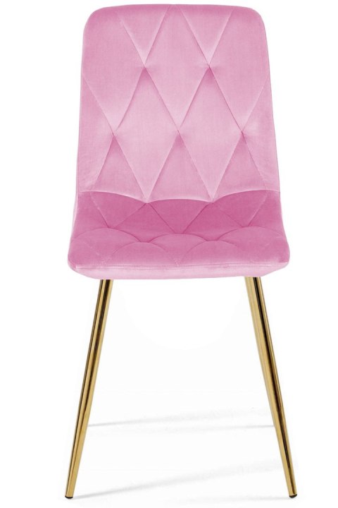 Krzesło tapicerowane BORGO VELVET PINK GOLD Krzesło tapicerowane BORGO VELVET PINK GOLD