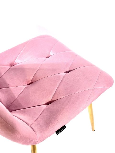 Krzesło tapicerowane BORGO VELVET PINK GOLD Krzesło tapicerowane BORGO VELVET PINK GOLD