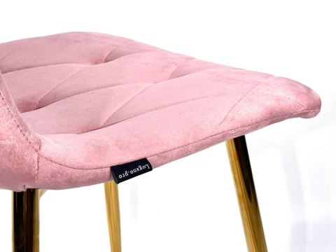 Krzesło tapicerowane BORGO VELVET PINK GOLD Krzesło tapicerowane BORGO VELVET PINK GOLD