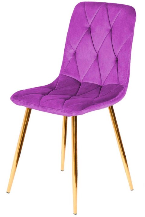 Krzesło tapicerowane BORGO VELVET PURPLE GOLD Krzesło tapicerowane BORGO VELVET PURPLE GOLD