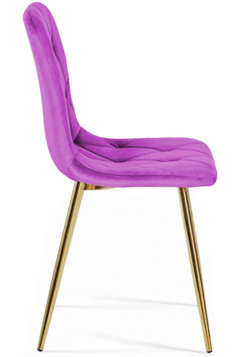 Krzesło tapicerowane BORGO VELVET PURPLE GOLD Krzesło tapicerowane BORGO VELVET PURPLE GOLD