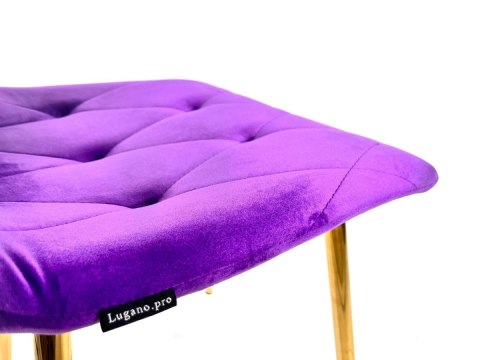 Krzesło tapicerowane BORGO VELVET PURPLE GOLD Krzesło tapicerowane BORGO VELVET PURPLE GOLD