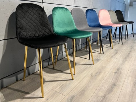 Krzesło tapicerowane CARO VELVET GREY Krzesło tapicerowane CARO VELVET GREY