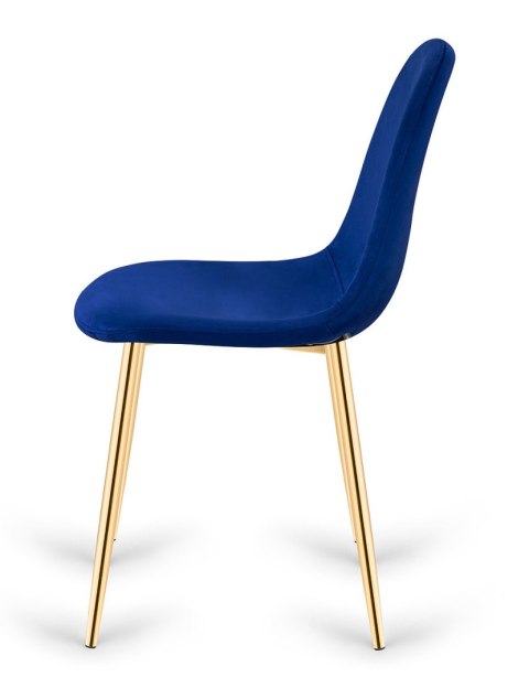 Krzesło tapicerowane GIULIA VELVET BLUE GOLD Krzesło tapicerowane GIULIA VELVET BLUE GOLD