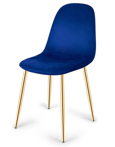 Krzesło tapicerowane GIULIA VELVET BLUE GOLD Krzesło tapicerowane GIULIA VELVET BLUE GOLD