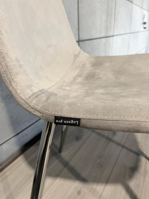 Krzesło tapicerowane GIULIA VELVET GREY SILVER Krzesło tapicerowane GIULIA VELVET GREY SILVER