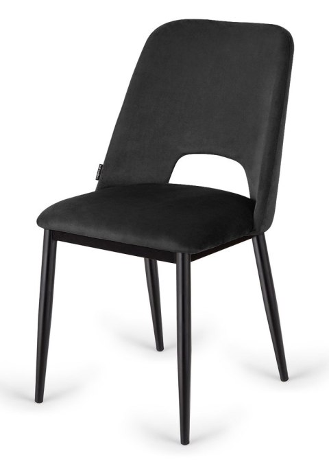 Krzesło tapicerowane GOTI BLACK VELVET Krzesło tapicerowane GOTI BLACK VELVET