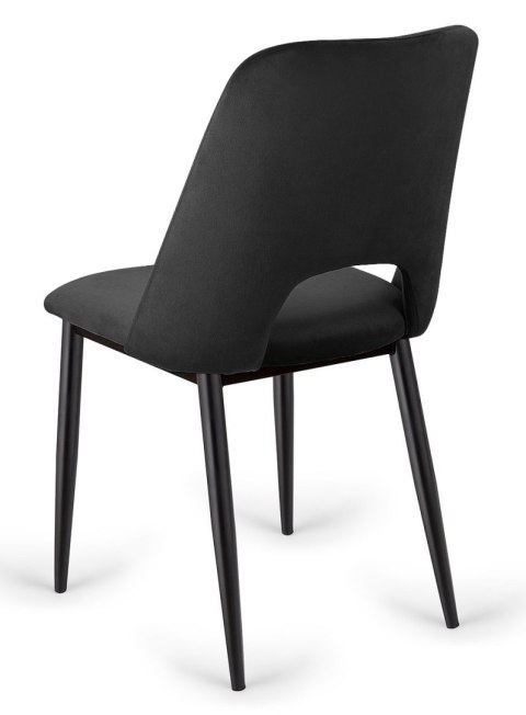 Krzesło tapicerowane GOTI BLACK VELVET Krzesło tapicerowane GOTI BLACK VELVET