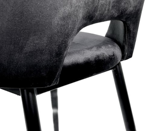 Krzesło tapicerowane GOTI BLACK VELVET Krzesło tapicerowane GOTI BLACK VELVET