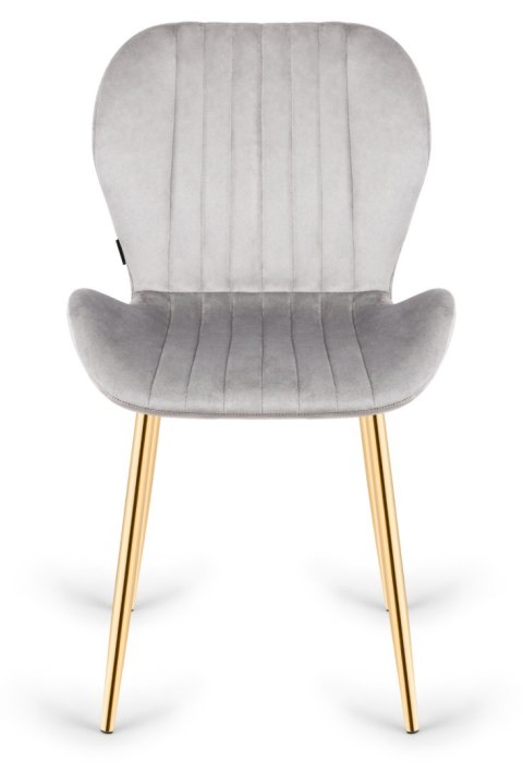 Krzesło tapicerowane MONTI VELVET GREY GOLD Krzesło tapicerowane MONTI VELVET GREY GOLD
