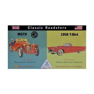 Model plastikowy - Samochody Classic Roadsters - MG-TD / 1958 T-Bird - Glencoe Models (2szt) Model plastikowy - Samochody Classic Roadsters - MG-TD / 1958 T-Bird - Glencoe Models (2szt)