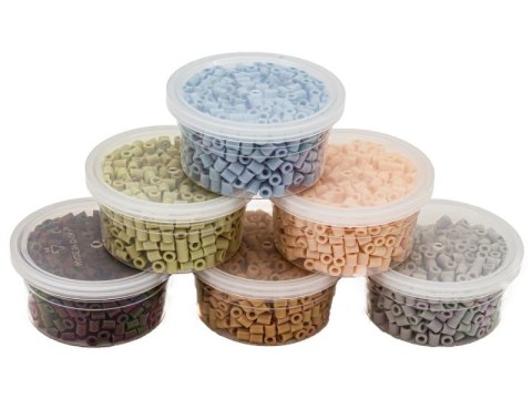 Koraliki Do Prasowania 3000szt, Prasowanki, Do Prasowanek, 6 Kolorów, Zapas - PASTELOWE SZAROŚCI I BEŻE