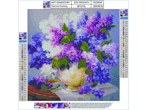 Haft Diamentowy, Obraz, Mozaika Diamentowa Diamond Painting, BUKIET BZU 30x30cm Haft Diamentowy, Obraz, Mozaika Diamentowa Diamond Painting, BUKIET BZU 30x30cm