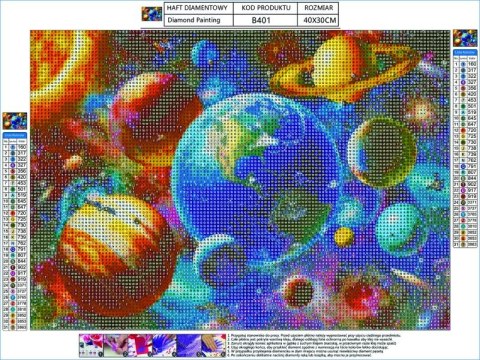 Haft Diamentowy, Obraz, Mozaika Diamentowa Diamond Painting, KOSMOS, UKŁAD SŁONECZNY 40x30cm Haft Diamentowy, Obraz, Mozaika Diamentowa Diamond Painting, KOSMOS, UKŁAD SŁONECZNY 40x30cm