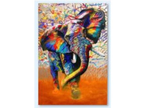 Haft Diamentowy, Obraz, Mozaika Diamentowa Diamond Painting, SŁOŃ - KOLOR 30x40cm Haft Diamentowy, Obraz, Mozaika Diamentowa Diamond Painting, SŁOŃ - KOLOR 30x40cm