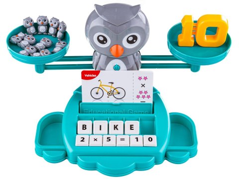 Gra Nauka Liczenia Oraz Angielskiego Fiszki - Równoważnia Waga Szalkowa Sówka Sowa - Owl Balance Gra Nauka Liczenia Oraz Angielskiego Fiszki - Równoważnia Waga Szalkowa Sówka Sowa - Owl Balance