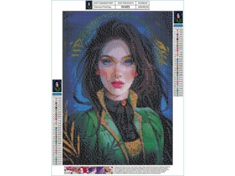 Haft Diamentowy, Obraz, Mozaika Diamentowa Diamond Painting, NIEBIESKOOKA DZIEWCZYNA 30x40cm Haft Diamentowy, Obraz, Mozaika Diamentowa Diamond Painting, NIEBIESKOOKA DZIEWCZYNA 30x40cm