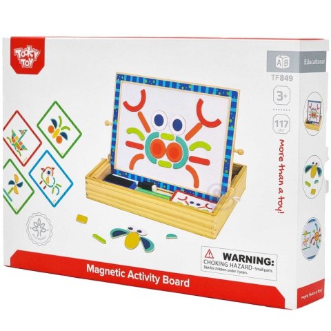 TOOKY TOY Tablica Magnetyczna Kredowa 2w1 Układanka Puzzle Kształty 117 el. Certyfikat FSC TOOKY TOY Tablica Magnetyczna Kredowa 2w1 Układanka Puzzle Kształty 117 el. Certyfikat FSC
