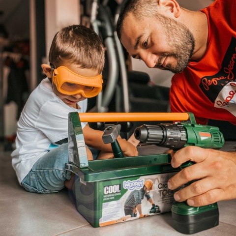 WOOPIE Duża Skrzynka z Narzędziami dla Dzieci Zestaw Majsterkowicza Wkrętarko-Wiertarka 15 el. WOOPIE Duża Skrzynka z Narzędziami dla Dzieci Zestaw Majsterkowicza Wkrętarko-Wiertarka 15 el.