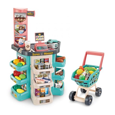 WOOPIE Sklep Supermarket i Wózek Koszyk Sklepowy Kasa Waga Skaner 47 akc WOOPIE Sklep Supermarket i Wózek Koszyk Sklepowy Kasa Waga Skaner 47 akc