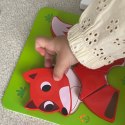 WOOPIE GREEN Układanka Drewniana Klocki Zwierzątka Montessori FSC