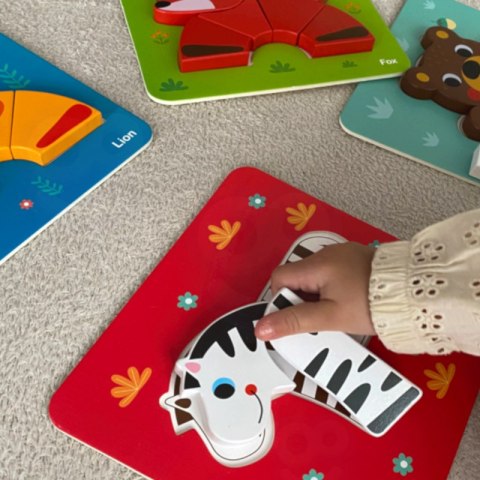 WOOPIE GREEN Układanka Drewniana Klocki Zwierzątka Montessori FSC WOOPIE GREEN Układanka Drewniana Klocki Zwierzątka Montessori FSC