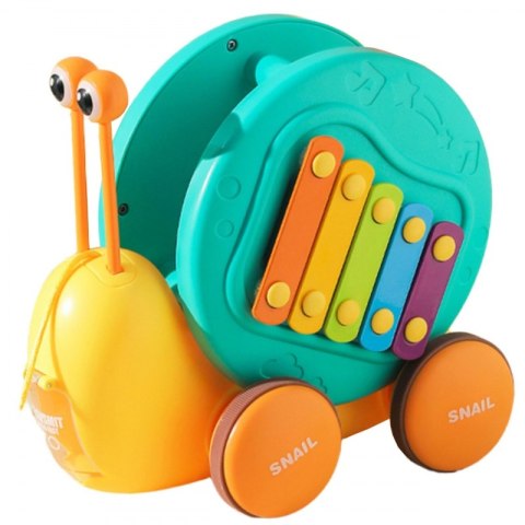 WOOPIE Ślimak do Ciągnięcia 4w1 Cymbałki Zębatki Sensoryczne Wyrzutnia + Małe Autko WOOPIE Ślimak do Ciągnięcia 4w1 Cymbałki Zębatki Sensoryczne Wyrzutnia + Małe Autko